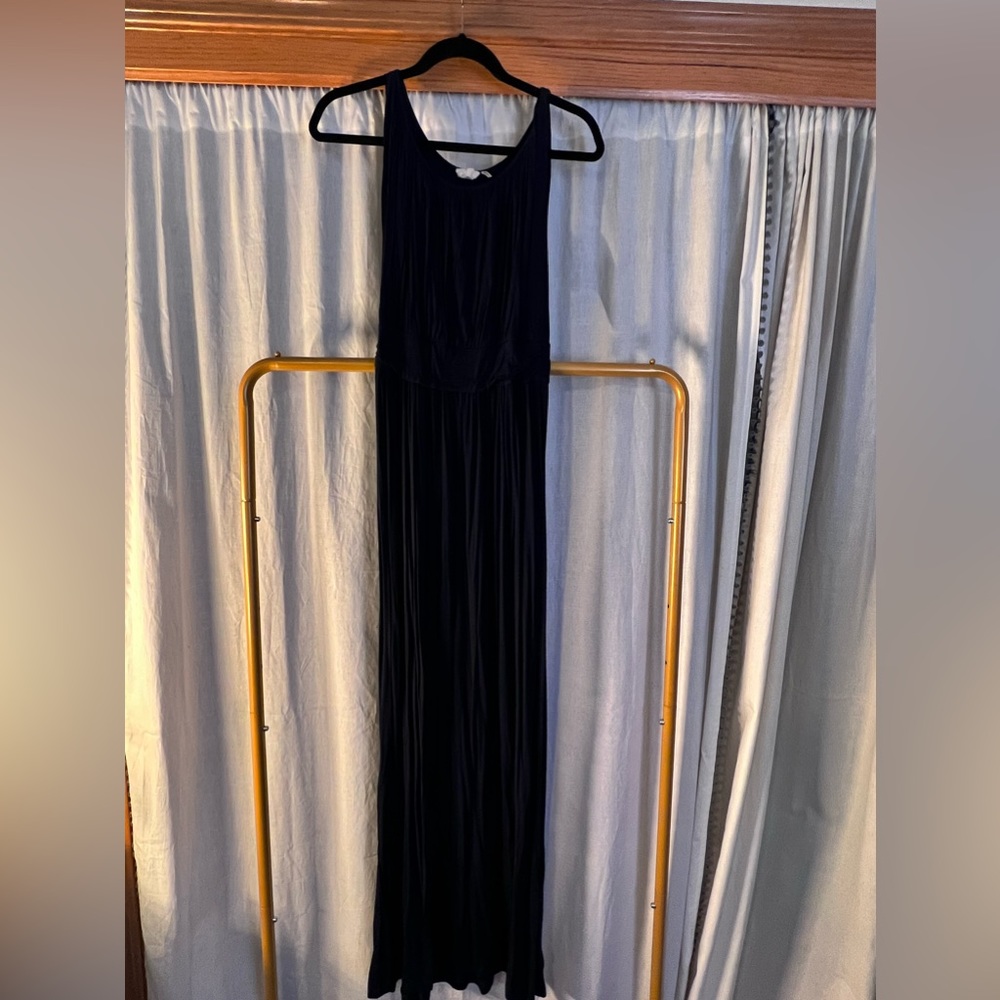 Navy cotton maxi